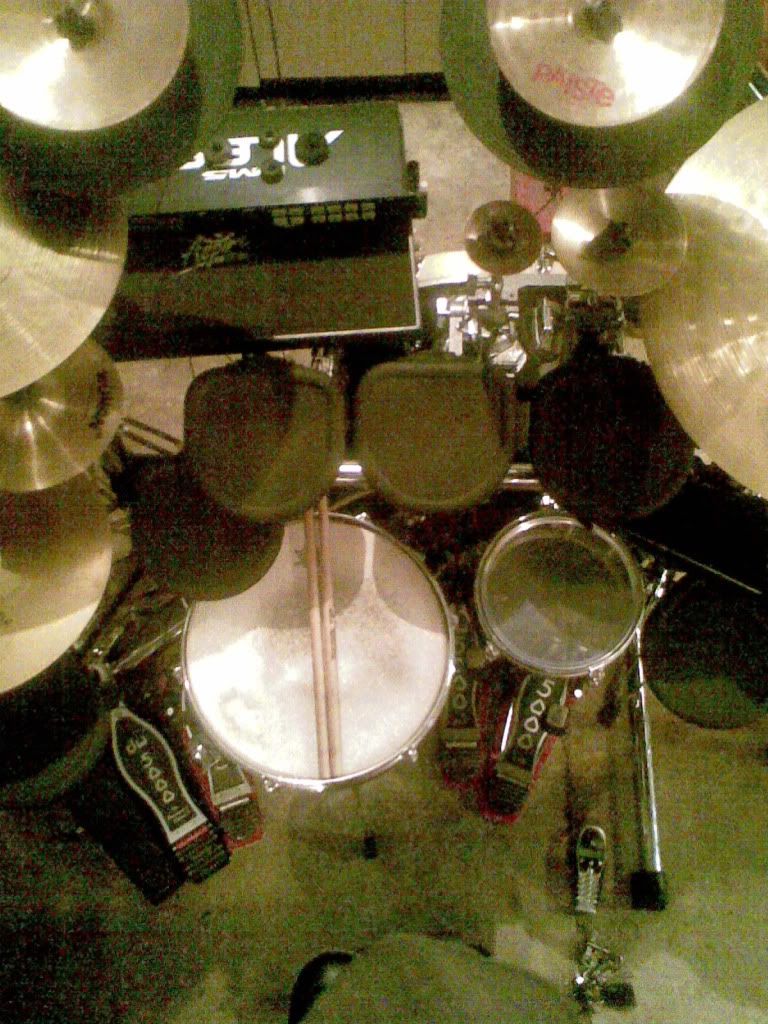 Double splash cymbal placement